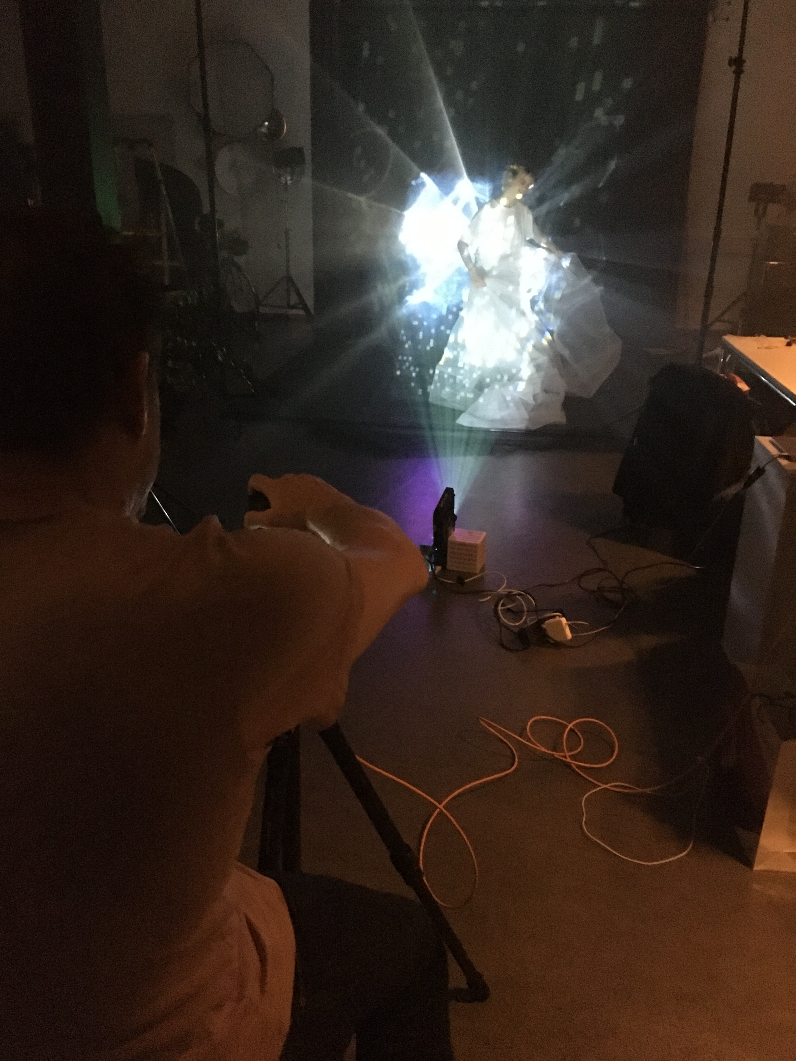 Projecting pixels on dancer